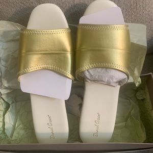 Gold Daniel Green Slippers